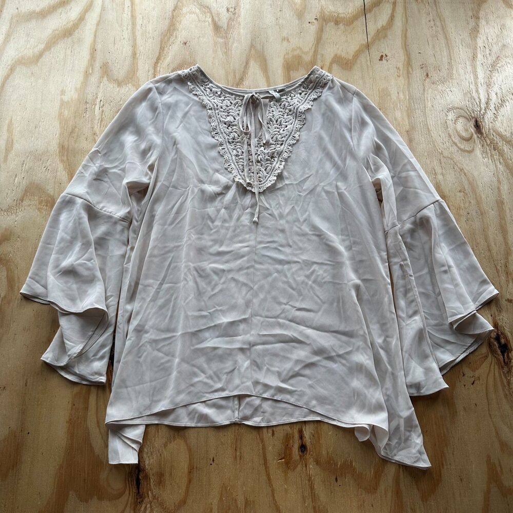 EST. 1946 Cream Crochet Boho Blouse - Large